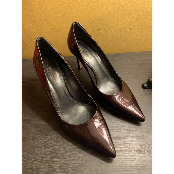 Sesto Meucci Shoes - Sesto Meucci Heels Womens 8.5 Pumps Italian Slip On Brown Leather Pointed Toe